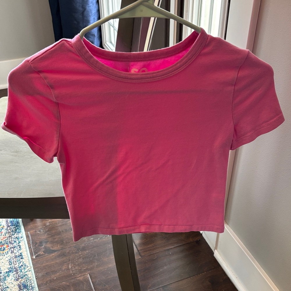 SO Bright Pink Short Sleeve Tee teen size M